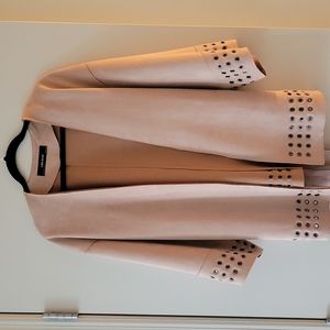 Zara Dusty Pink Faux Suede Jacket